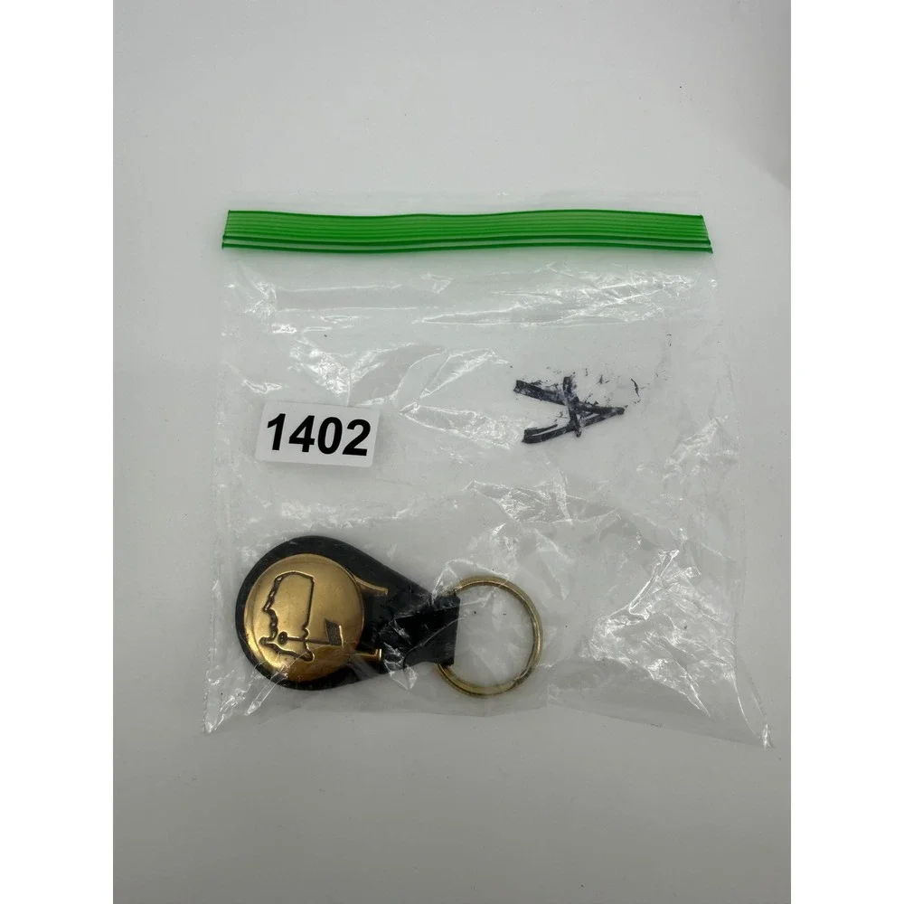 Vintage Masters Tournament Keychain OS Leather Gold Black Golf Memorabilia